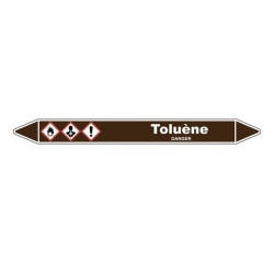 Marqueur de Tuyauterie - Toluène - Vinyle Laminé - NFX 08-105