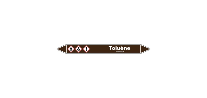 Marqueur de Tuyauterie - Toluène - Vinyle Laminé - NFX 08-105