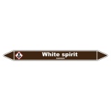 Marqueur Tuyauterie - White spirit - Vinyle Laminé - NFX 08-105 150 x 12 mm