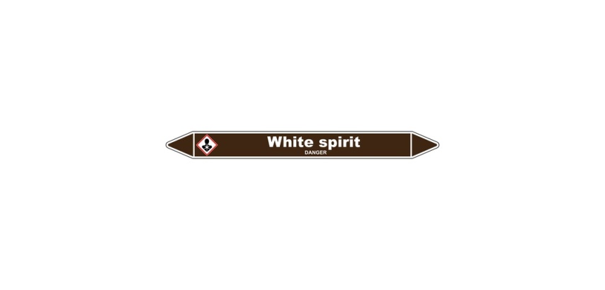 Marqueur Tuyauterie - White spirit - Vinyle Laminé - NFX 08-105