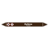 Marqueur de Tuyauterie - Xylène - NFX 08-105 - Vinyle - NFX 08-105 150 x 12 mm