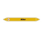 Marqueur de Tuyauterie - Aller - jaune - NFX 08-105 - Vinyle Laminé