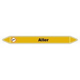 Marqueur de Tuyauterie - Aller - jaune - NFX 08-105 - Vinyle Laminé 150 x 12 mm