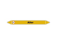 Marqueur de Tuyauterie - Aller - jaune - NFX 08-105 - Vinyle Laminé 150 x 12 mm