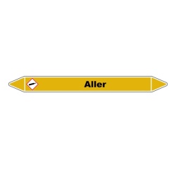 Marqueur de Tuyauterie - Aller - jaune - NFX 08-105 - Vinyle Laminé