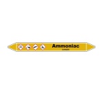 Marqueur de Tuyauterie - Ammoniac - NFX 08-105 - Vinyle Laminé