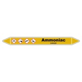 Marqueur de Tuyauterie - Ammoniac - NFX 08-105 - Vinyle Laminé 150 x 12 mm