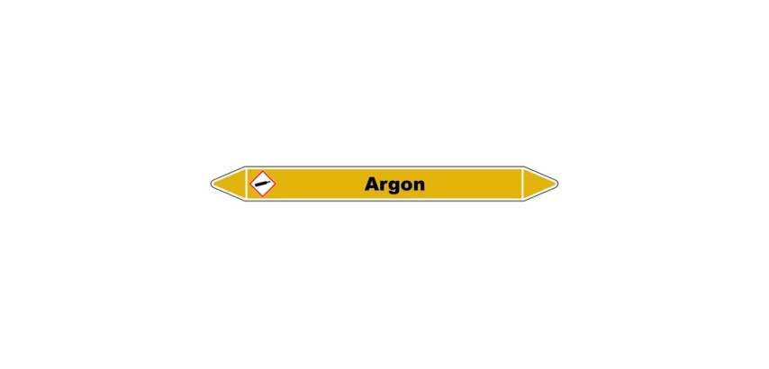 Marqueur de Tuyauterie - Argon - NFX 08-105 - Vinyle Laminé