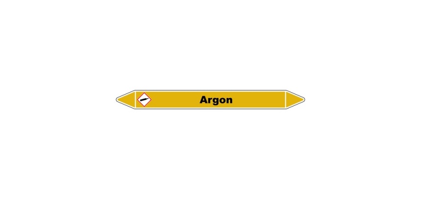 Marqueur de Tuyauterie - Argon - NFX 08-105 - Vinyle Laminé