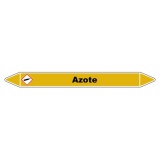 Marqueur de Tuyauterie - Azote - NFX 08-105 - Vinyle Laminé 150 x 12 mm