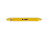 Marqueur de Tuyauterie - Azote - NFX 08-105 - Vinyle Laminé 150 x 12 mm
