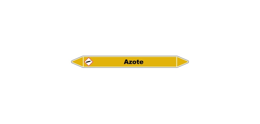 Marqueur de Tuyauterie - Azote - NFX 08-105 - Vinyle Laminé