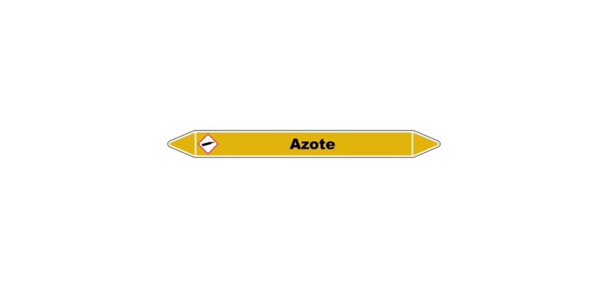 Marqueur de Tuyauterie - Azote - NFX 08-105 - Vinyle Laminé