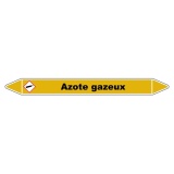 Marqueur tuyauterie - Azote gazeux - Vinyle laminé- NFX 08-105 150 x 12 mm