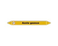 Marqueur tuyauterie - Azote gazeux - Vinyle laminé- NFX 08-105 150 x 12 mm