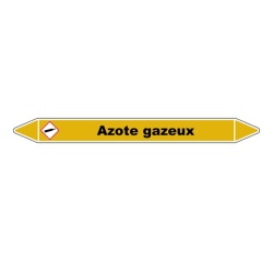 Marqueur tuyauterie - Azote gazeux - Vinyle laminé- NFX 08-105