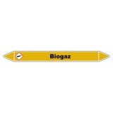 Marqueur Tuyauterie - Biogaz - Vinyle Laminé NFX 08-105 150 x 12 mm