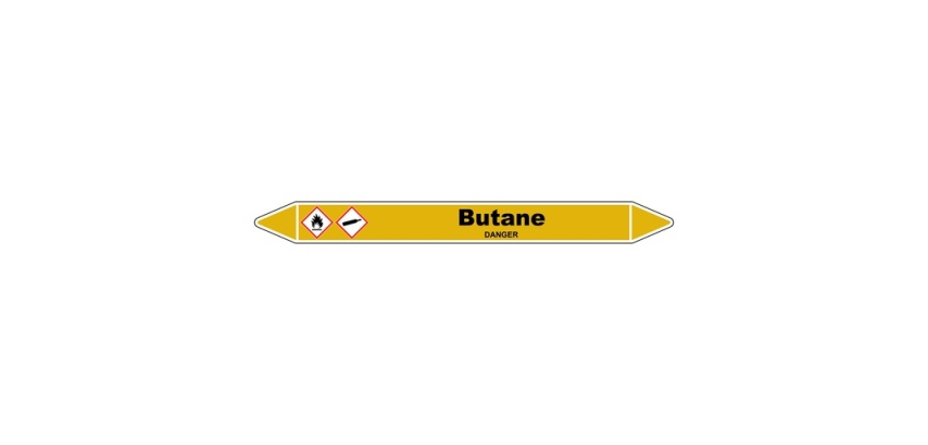 Marqueur Tuyauterie - Butane Vinyle Laminé - NFX 08-105