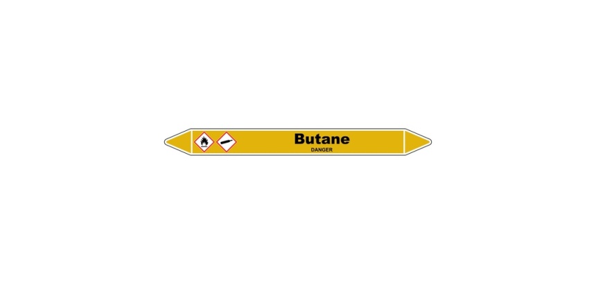Marqueur Tuyauterie - Butane Vinyle Laminé - NFX 08-105