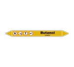 Marqueur de Tuyauterie - Butanol GHS - NFX 08-105 - Vinyle Laminé