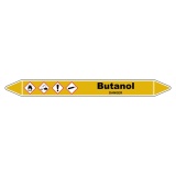 Marqueur de Tuyauterie - Butanol GHS - NFX 08-105 - Vinyle Laminé 150 x 12 mm
