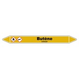 Marqueur de Tuyauterie - Butène - NFX 08-105 - Vinyle Laminé 150 x 12 mm