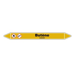 Marqueur de Tuyauterie - Butène - NFX 08-105 - Vinyle Laminé