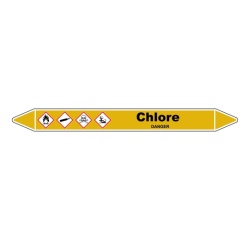 Marqueur de Tuyauterie - Chlore - NFX 08-105 - Vinyle Laminé