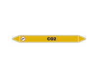 Marqueur de Tuyauterie - Dioxyde de Carbone - NFX 08-105 - Vinyle 150 x 12 mm