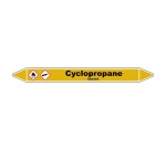 Marqueur tuyauterie - Cyclopropane - Vinyle laminé - NFX 08-105
