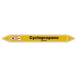 Marqueur tuyauterie - Cyclopropane - Vinyle laminé - NFX 08-105 150 x 12 mm