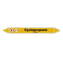 Marqueur tuyauterie - Cyclopropane - Vinyle laminé - NFX 08-105