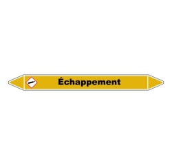 Marqueur de Tuyauterie - Echappement - NFX 08-105 - Vinyle Laminé