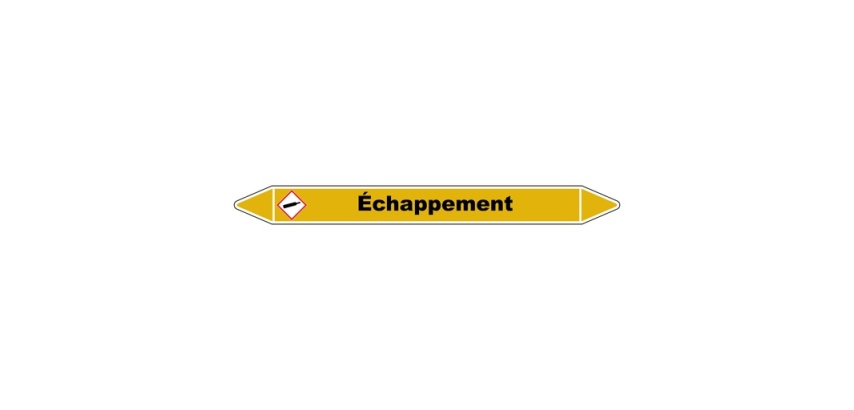 Marqueur de Tuyauterie - Echappement - NFX 08-105 - Vinyle Laminé