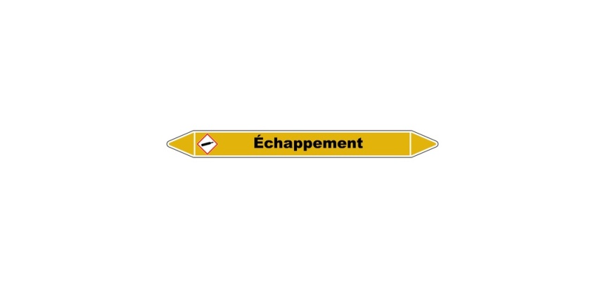 Marqueur de Tuyauterie - Echappement - NFX 08-105 - Vinyle Laminé
