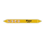 Marqueur tuyauterie - Fluor vinyle laminé - NFX 08-105