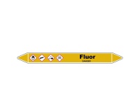 Marqueur tuyauterie - Fluor vinyle laminé - NFX 08-105
