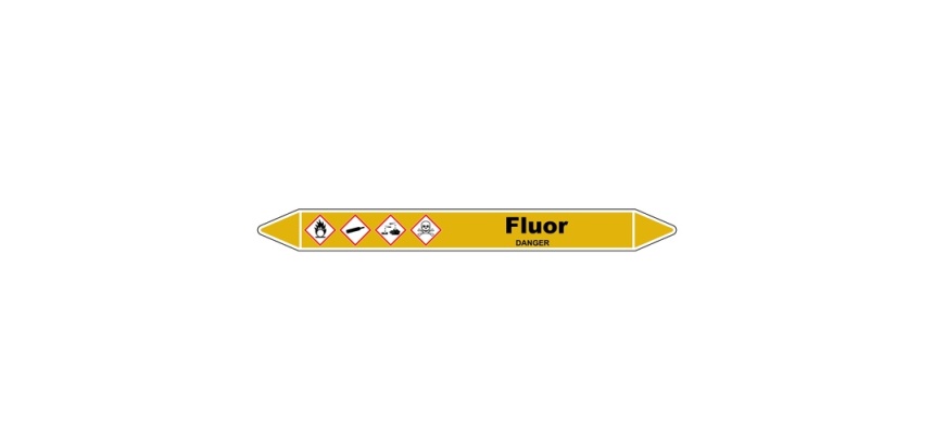 Marqueur tuyauterie - Fluor vinyle laminé - NFX 08-105