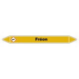 Marqueur de Tuyauterie - Fréon - NFX 08-105 - Vinyle Laminé 150 x 12 mm