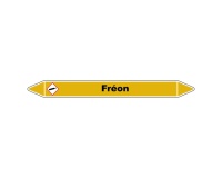 Marqueur de Tuyauterie - Fréon - NFX 08-105 - Vinyle Laminé 150 x 12 mm