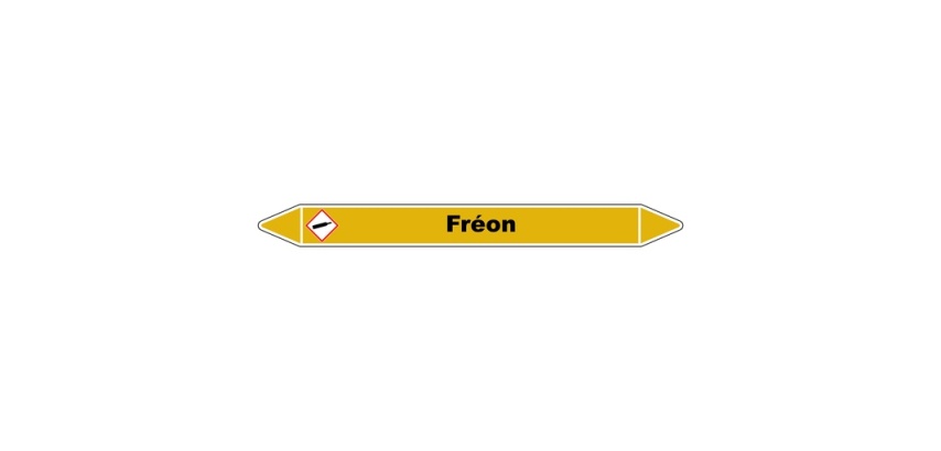 Marqueur de Tuyauterie - Fréon - NFX 08-105 - Vinyle Laminé
