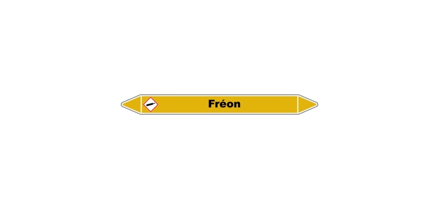 Marqueur de Tuyauterie - Fréon - NFX 08-105 - Vinyle Laminé