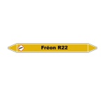 Marqueur de Tuyauterie - Fréon R 22 - NFX 08-105 - Vinyle Laminé