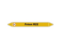 Marqueur de Tuyauterie - Fréon R 22 - NFX 08-105 - Vinyle Laminé 150 x 12 mm