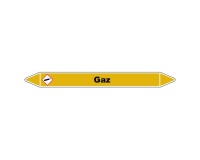 Marqueur tuyauterie - Gaz - Vinyle laminé NFX 08-105 - NFX 08-105 150 x 12 mm