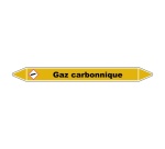 Marqueur Tuyauterie - Gaz carbonique - Vinyle Laminé - NFX 08-105