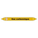 Marqueur Tuyauterie - Gaz carbonique - Vinyle Laminé - NFX 08-105 150 x 12 mm