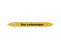 Marqueur Tuyauterie - Gaz carbonique - Vinyle Laminé - NFX 08-105 150 x 12 mm