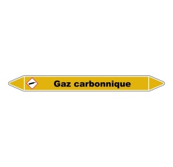 Marqueur Tuyauterie - Gaz carbonique - Vinyle Laminé - NFX 08-105