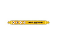 Marqueur Tuyauterie - Gaz d'Ammoniac - Vinyle Laminé - NFX 08-105 150 x 12 mm